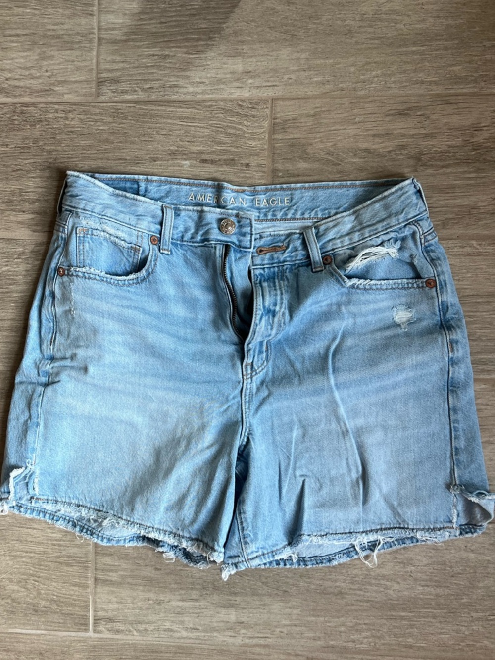 American Eagle Outfitters Light Wash Denim Cutoff Shorts
